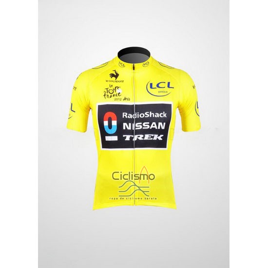 Radioshack Ropa Ciclismo Culotte Corto 2012 Hombre Mangas Cortas Lider AMarillo